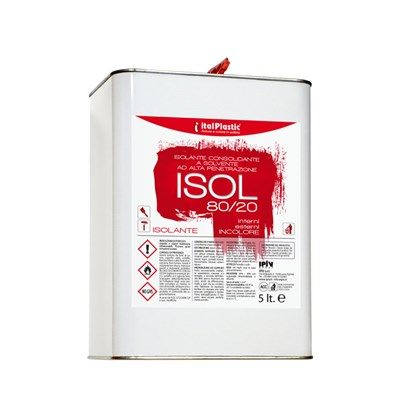 ISOL 80-20 - Primer consolidante incolore a solvente per supporti murari